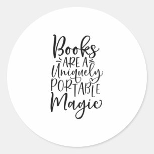 Boeken zijn een unieke draagbare Magische Ronde Sticker