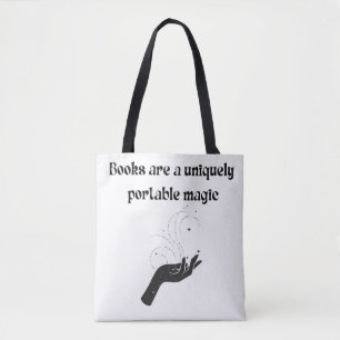 Boeken zijn een unieke draagbare magische zwarte l tote bag
