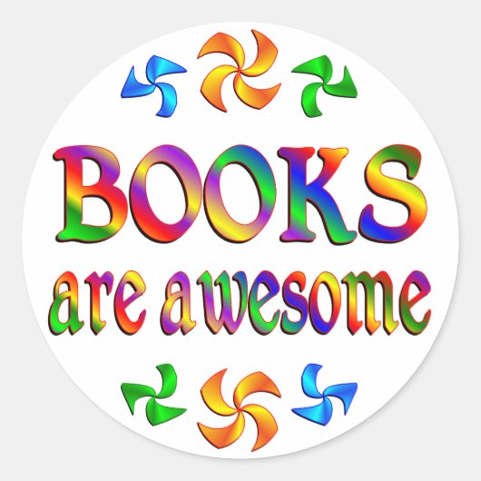 Boeken zijn Geweldige Ronde Sticker (Voorkant)