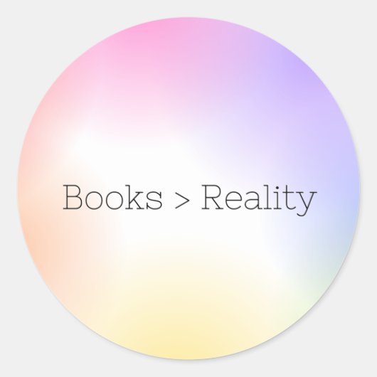 Boeken zijn groter dan Reality Sticker (Voorkant)