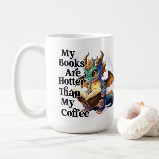 Boeken zijn heter koffiemok (Met donut)