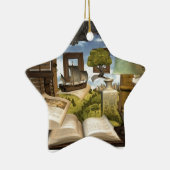 Boeken zijn kennis! keramisch ornament (Rechts)