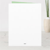 Boeken zijn Magie Groen Boekenwurm Bedankkaart (Achterkant)