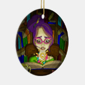 Boeken zijn magie keramisch ornament (Rechts)