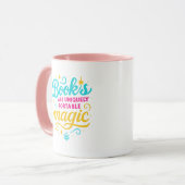“Boeken zijn Magie” Quote & Glitters Mok (Voorkant links)