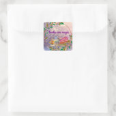 boeken zijn magie vierkante sticker (Tas)