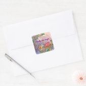 boeken zijn magie vierkante sticker (Envelop)