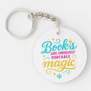 Boeken zijn Magisch Citaat Sleutelhanger