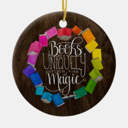 Boeken zijn Magisch Keramisch Ornament (Voorkant)