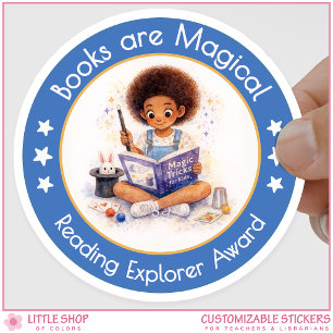 Boeken zijn Magisch Lezersontdekkersprijs Ronde Sticker