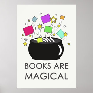 Boeken zijn magisch (licht) poster
