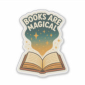 Boeken zijn Magisch,Open Boek  Sticker (Voorkant)