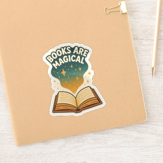Boeken zijn Magisch,Open Boek  Sticker