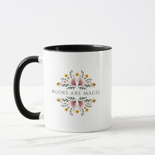 Boeken zijn Magische Bloemen Mok (Links)