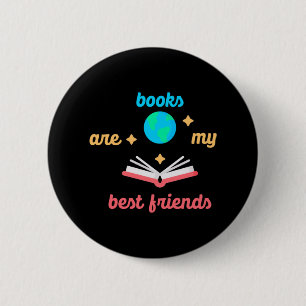 Boeken zijn mijn beste vrienden ronde button 5,7 cm