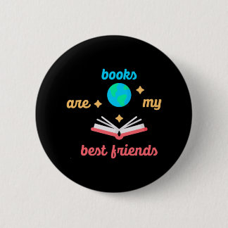 Boeken zijn mijn beste vrienden ronde button 5,7 cm