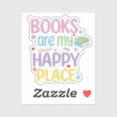 Boeken zijn mijn Happy Place boekenliefhebber Sticker (Vel)