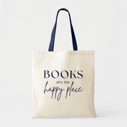 Boeken zijn mijn Happy Place boekenliefhebber Tote Bag (Voorkant)