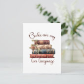Boeken zijn mijn liefdestaal briefkaart (Staand voorkant)