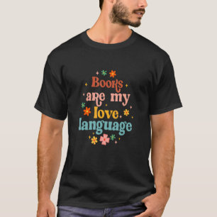 Boeken zijn mijn liefdestaal die boek lezen in het t-shirt