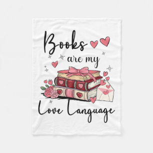 Boeken zijn mijn liefdestaal die Lover Librarian l Fleece Deken
