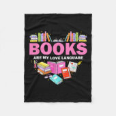 Boeken zijn mijn liefdestaal die Lover Librarian l Fleece Deken (Voorkant)