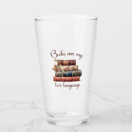 Boeken zijn mijn liefdestaal glas (Voorkant)