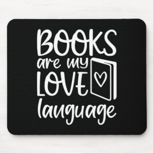 Boeken zijn mijn liefdestaal Lezende liefhebber Bi Muismat