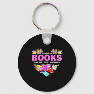 Boeken zijn mijn liefdestaal Lezende liefhebber Bi Sleutelhanger
