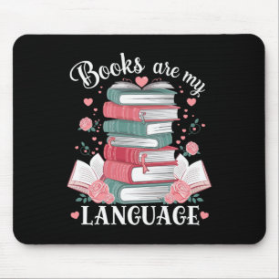Boeken zijn mijn liefdestaal Lezer Bibliothecaris Muismat