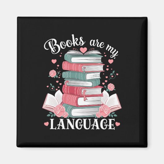 Boeken zijn mijn liefdestaal Lezeres Bibliothecari Magneet (Voorkant)