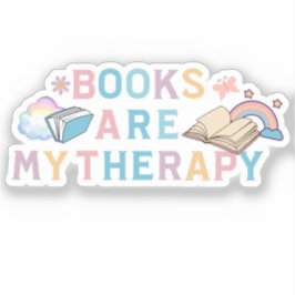Boeken zijn mijn therapeutisch kleurrijk boek sticker