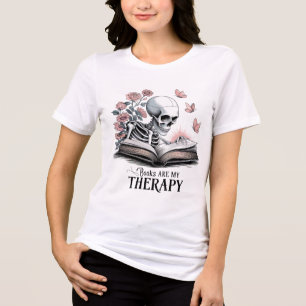 Boeken zijn mijn therapie Boek Liefhebber Tri-Blend Shirt