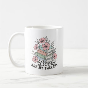 Boeken zijn mijn therapie  koffiemok