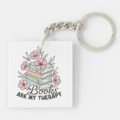 Boeken zijn mijn therapie sleutelhanger (Achterkant)