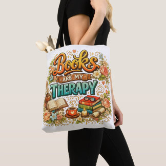 Boeken zijn mijn therapie tote bag