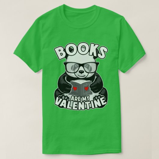 Boeken zijn mijn Valentijn die het Beer Boo met ko T-shirt (Design voorkant)