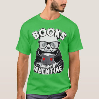 Boeken zijn mijn Valentijn die het Beer Boo met ko T-shirt