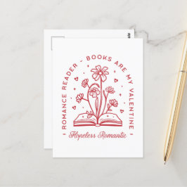 Boeken zijn mijn valentijn hopeloos romantisch briefkaart