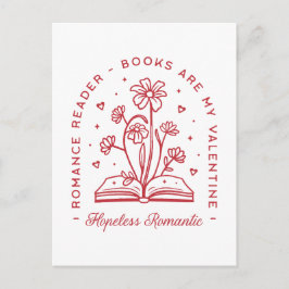 Boeken zijn mijn valentijn hopeloos romantisch briefkaart