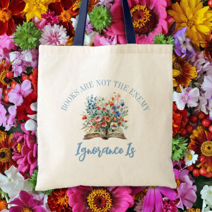 Boeken zijn niet de vijand Protestboek Verbieden Tote Bag