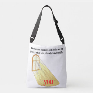 Boeken Zijn Spiegels Lezer Citaat Gele Raam Crossbody Tas