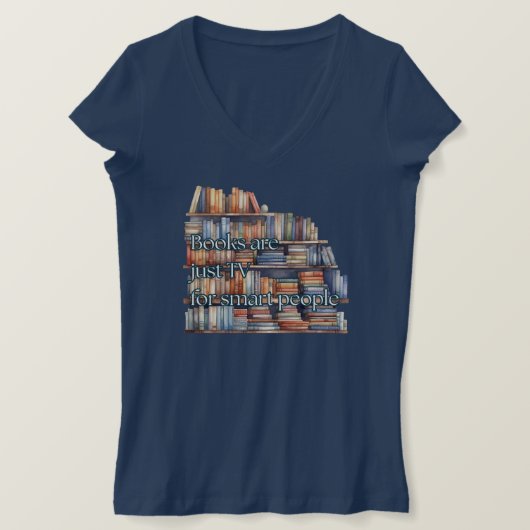 Boeken zijn tv voor slimme mensen t-shirt (Design voorkant)