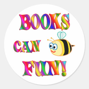 Boeken zijn vun ronde sticker
