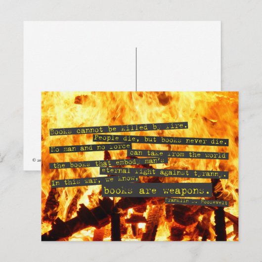 Boeken zijn wapens briefkaart (Voorkant / Achterkant)