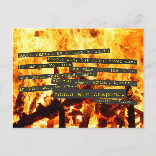 Boeken zijn wapens briefkaart (Voorkant)