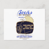 "Boeken zijn wapens" Briefkaart (Voorkant)