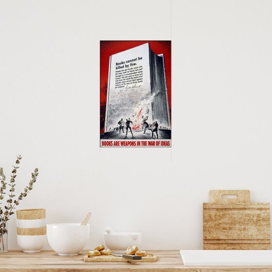 Boeken zijn wapens poster (Keuken)