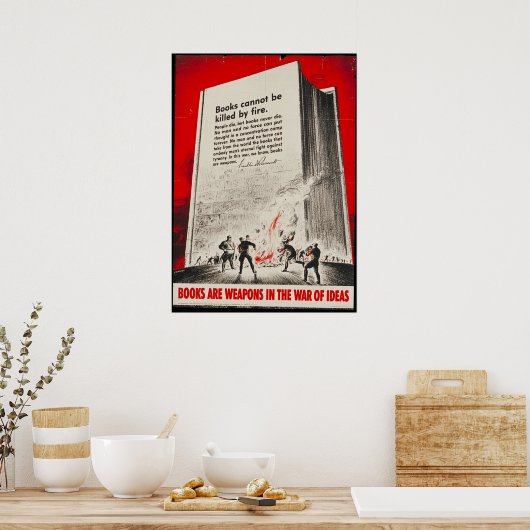 Boeken zijn wapens poster (Keuken)