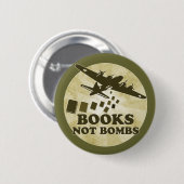 Boeken zonder bommen ronde button 5,7 cm (Voorkant /achterkant)